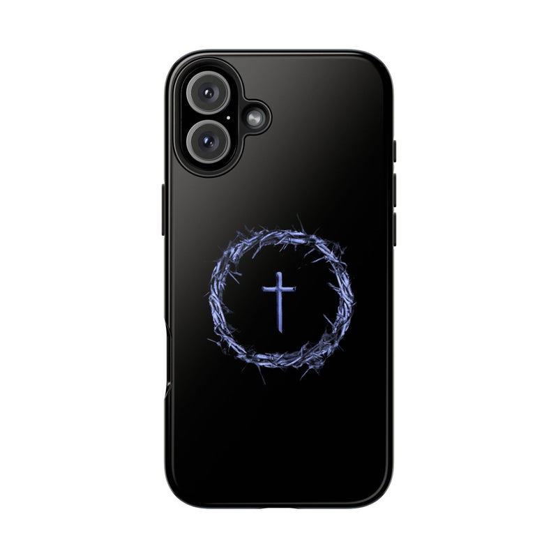 Crown of Thorns Cross Phone Case – Faith in Every Detail