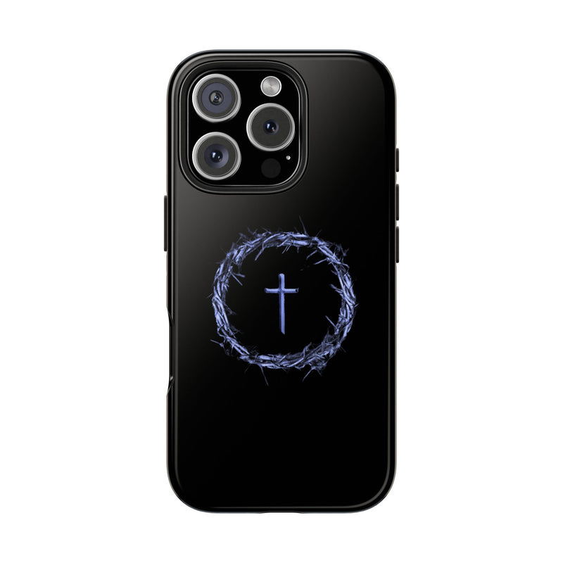 Crown of Thorns Cross Phone Case – Faith in Every Detail