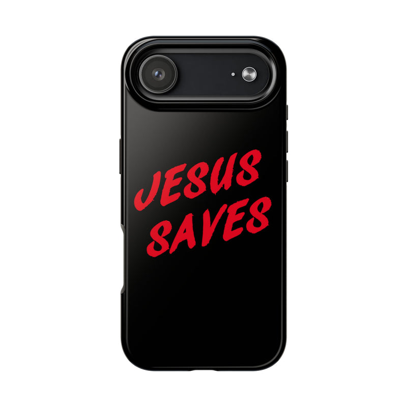 Jesus Saves Tough Phone Case - Christian Phone Cover for Protection, Faith-Based Gift, Inspirational Case, Customizable Design, [...]
