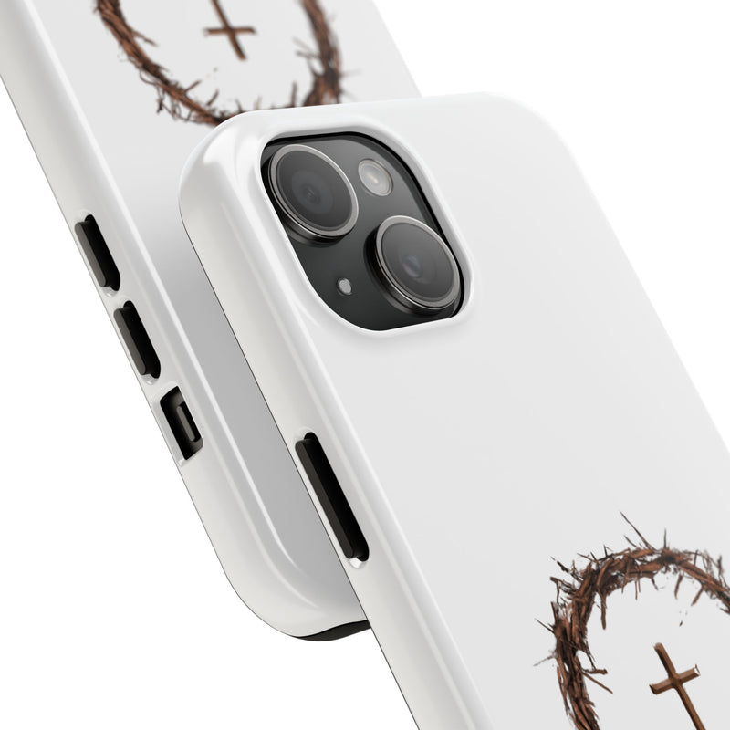 Crown of Thorns Cross Phone Case – Faith and Protection Combined