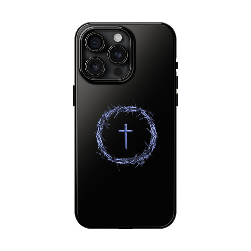 Crown of Thorns Cross Phone Case – Faith in Every Detail