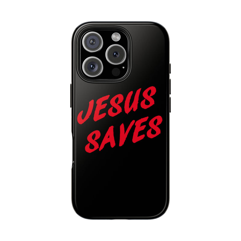 Jesus Saves Tough Phone Case - Christian Phone Cover for Protection, Faith-Based Gift, Inspirational Case, Customizable Design, [...]