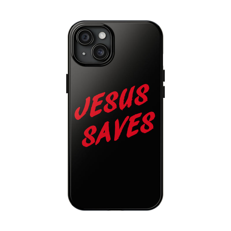Jesus Saves Tough Phone Case - Christian Phone Cover for Protection, Faith-Based Gift, Inspirational Case, Customizable Design, [...]