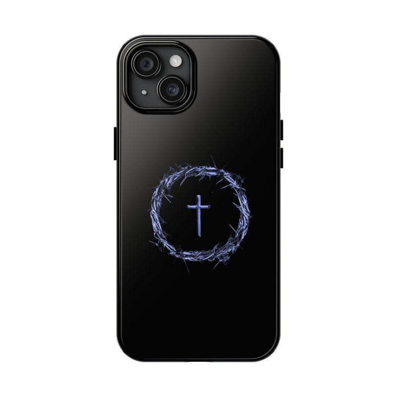 Crown of Thorns Cross Phone Case – Faith in Every Detail