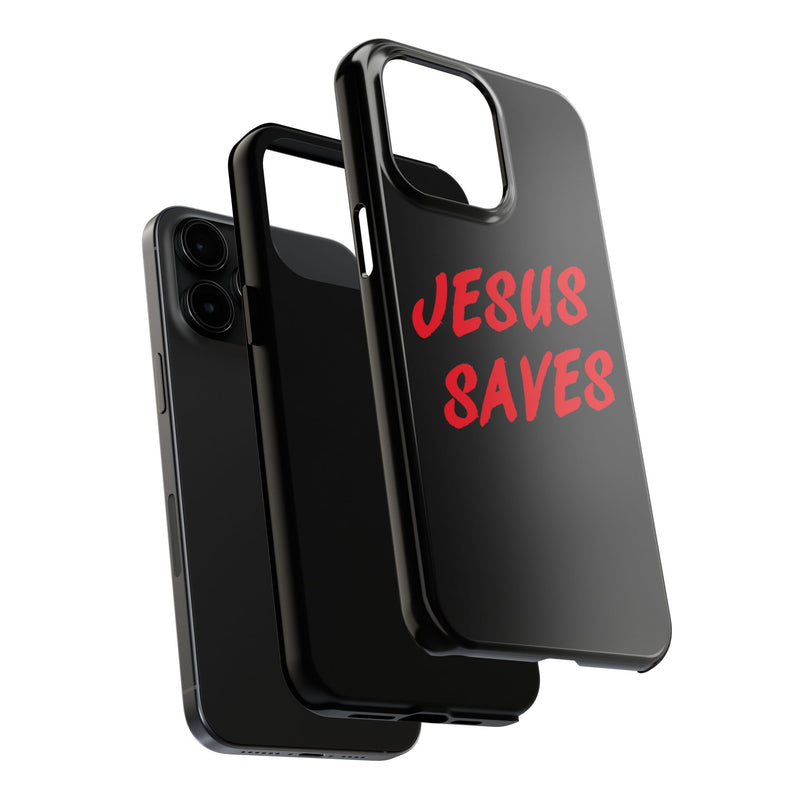 Jesus Saves Tough Phone Case - Christian Phone Cover for Protection, Faith-Based Gift, Inspirational Case, Customizable Design, [...]