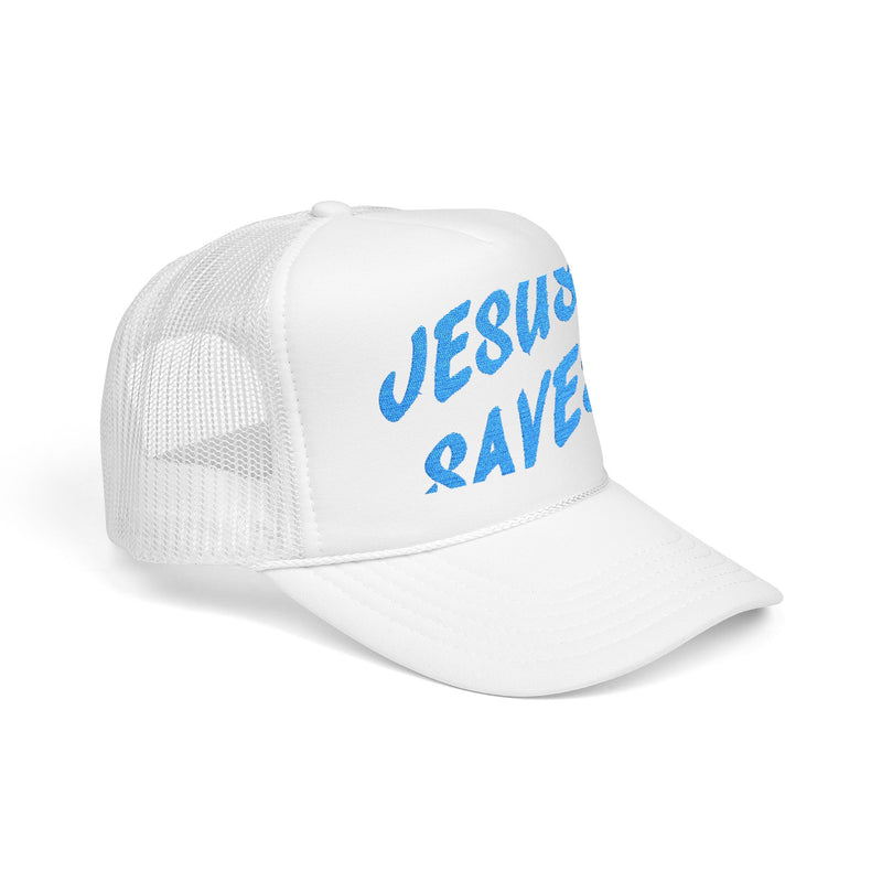Jesus Saves Trucker Hat – Christian Streetwear Cap | Faith-Based Snapback | Religious Apparel for Men & Women