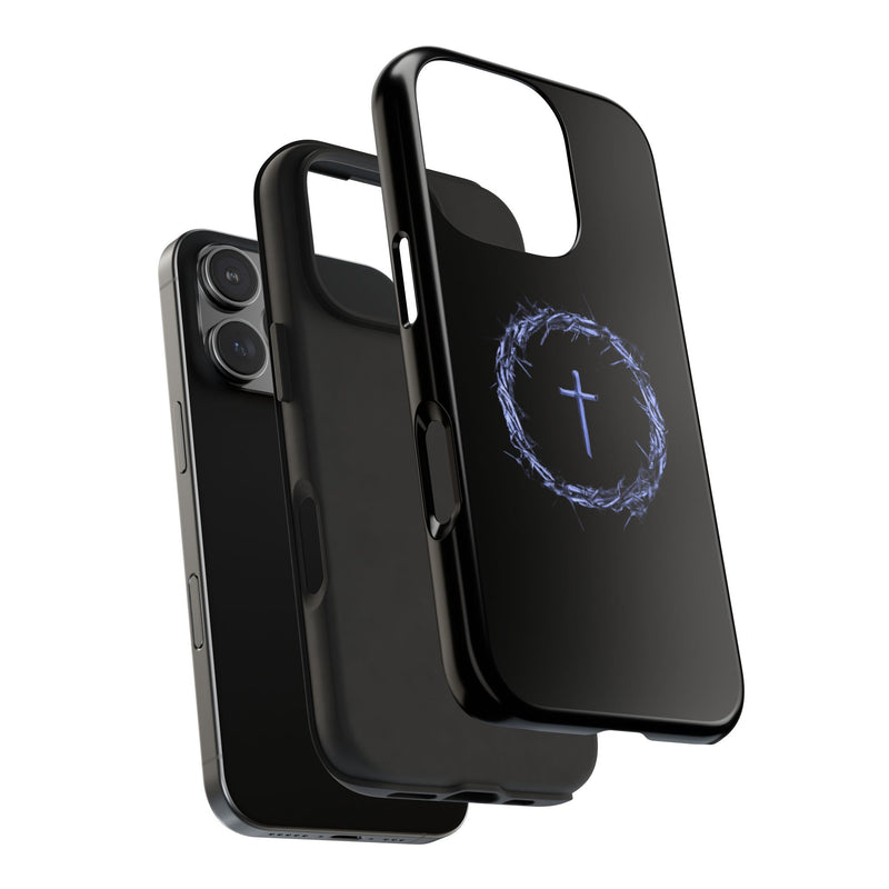 Crown of Thorns Cross Phone Case – Faith in Every Detail