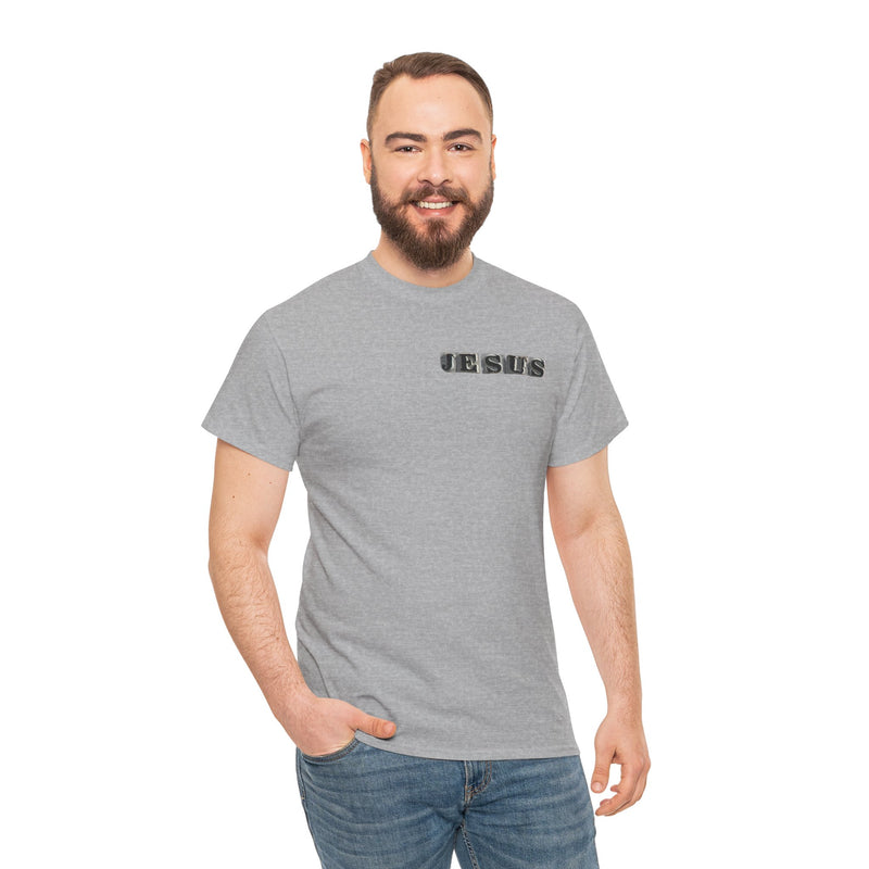 Jesus Graphic T-Shirt - Faith-Inspired Streetwear | Christian Cross Tee with Front & Back Design | Religious Gift for Believers