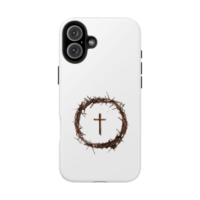 Crown of Thorns Cross Phone Case – Faith and Protection Combined