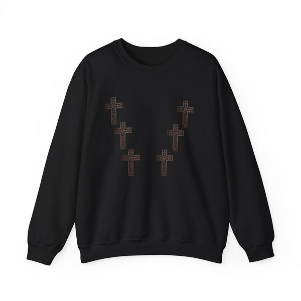 Cross Pattern Faith Crewneck