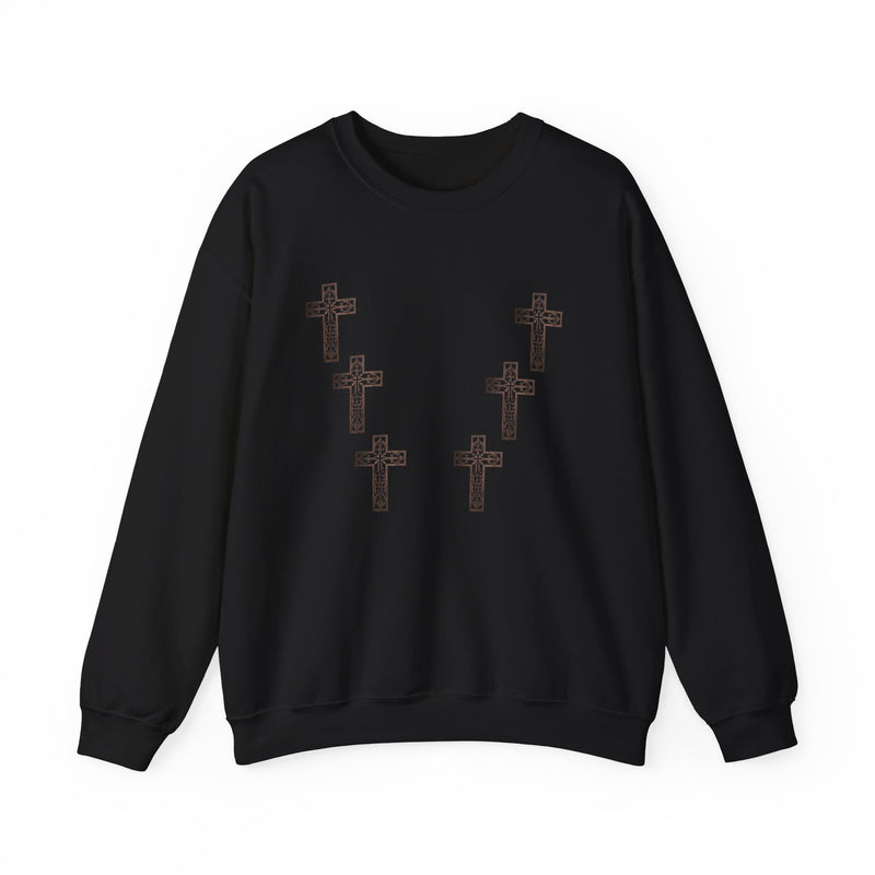 Cross Pattern Faith Crewneck