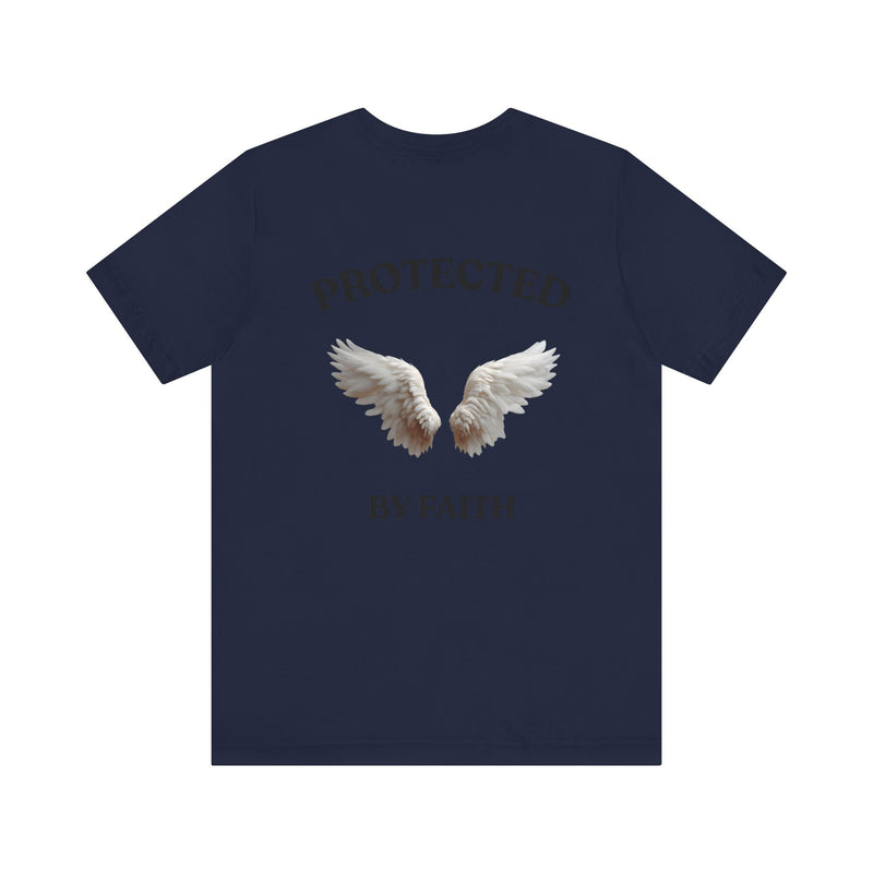 Protected by Faith Tee – Christian Angel Wings Shirt