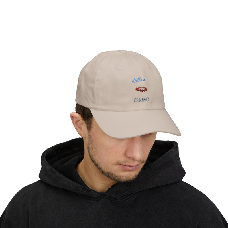 Classic Dad Cap - Jesus is King, Casual Hat, Religious Gift, Unisex Style, Everyday Wear, Faith-Based Accessory
