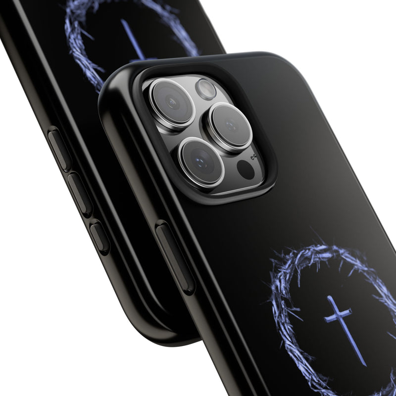 Crown of Thorns Cross Phone Case – Faith in Every Detail