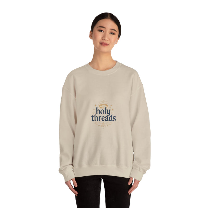 Holy Threads "Jesus Praying" Sweatshirt - Christian Crewneck | Faith-Based Apparel | Religious Streetwear for Believers