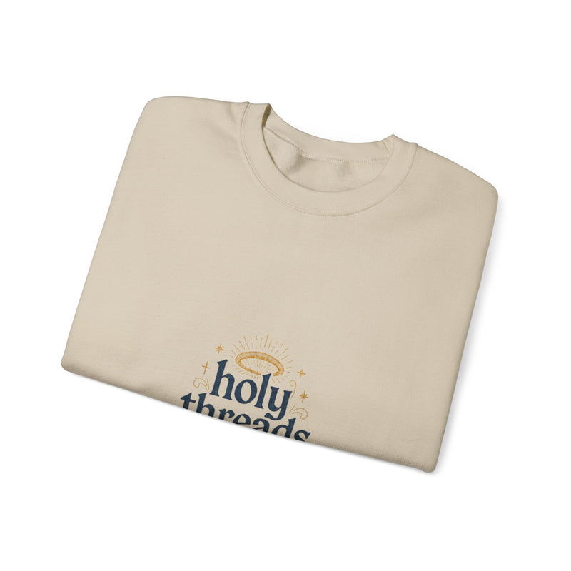 Holy Threads "Jesus Praying" Sweatshirt - Christian Crewneck | Faith-Based Apparel | Religious Streetwear for Believers