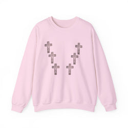 Cross Pattern Faith Crewneck