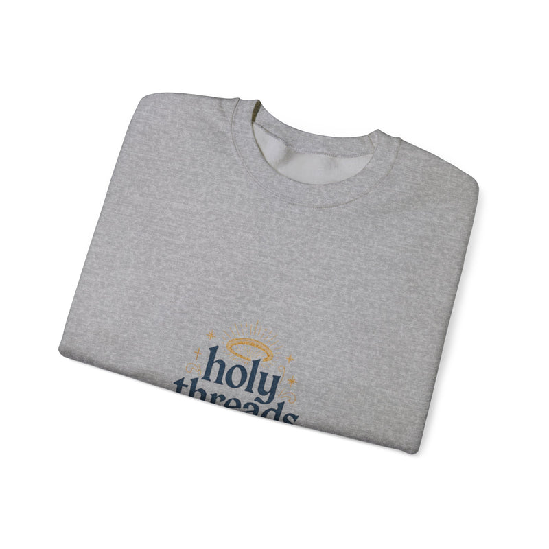 Holy Threads "Jesus Praying" Sweatshirt - Christian Crewneck | Faith-Based Apparel | Religious Streetwear for Believers
