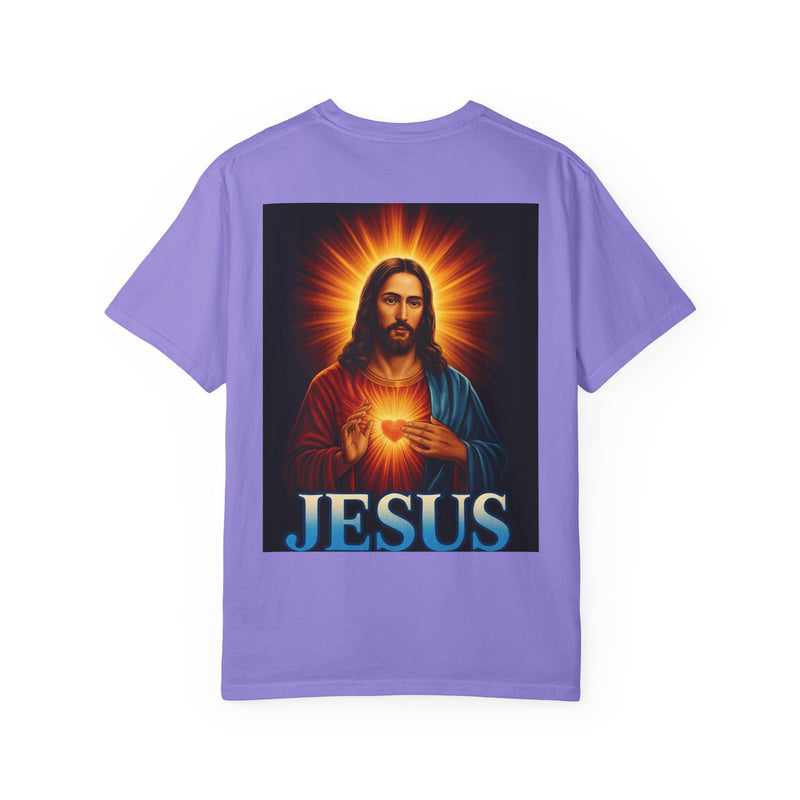 Jesus Wept Faith Tee – John 11:35 Verse with Sacred Heart Jesus Back Print”