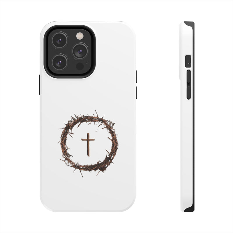 Crown of Thorns Cross Phone Case – Faith and Protection Combined