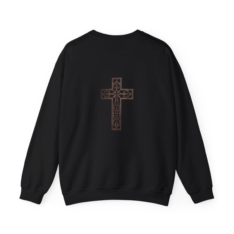 Cross Pattern Faith Crewneck