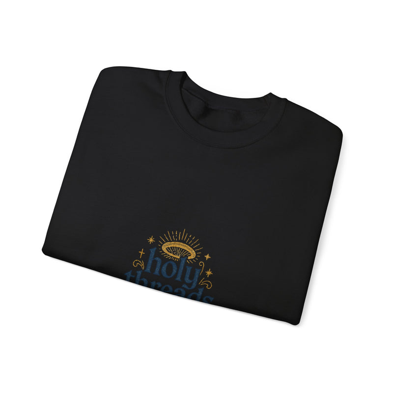Holy Threads "Jesus Praying" Sweatshirt - Christian Crewneck | Faith-Based Apparel | Religious Streetwear for Believers