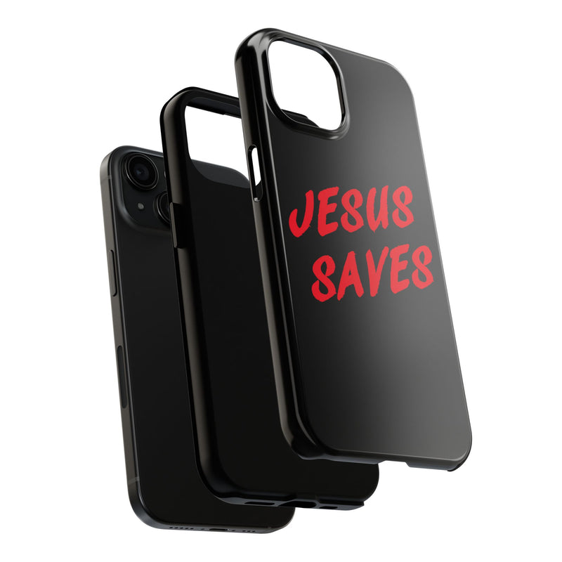 Jesus Saves Tough Phone Case - Christian Phone Cover for Protection, Faith-Based Gift, Inspirational Case, Customizable Design, [...]