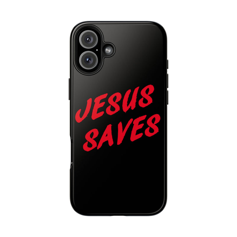 Jesus Saves Tough Phone Case - Christian Phone Cover for Protection, Faith-Based Gift, Inspirational Case, Customizable Design, [...]
