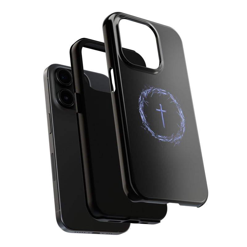 Crown of Thorns Cross Phone Case – Faith in Every Detail