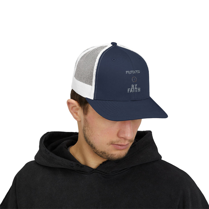 Protected by Faith – Christian Trucker Hat