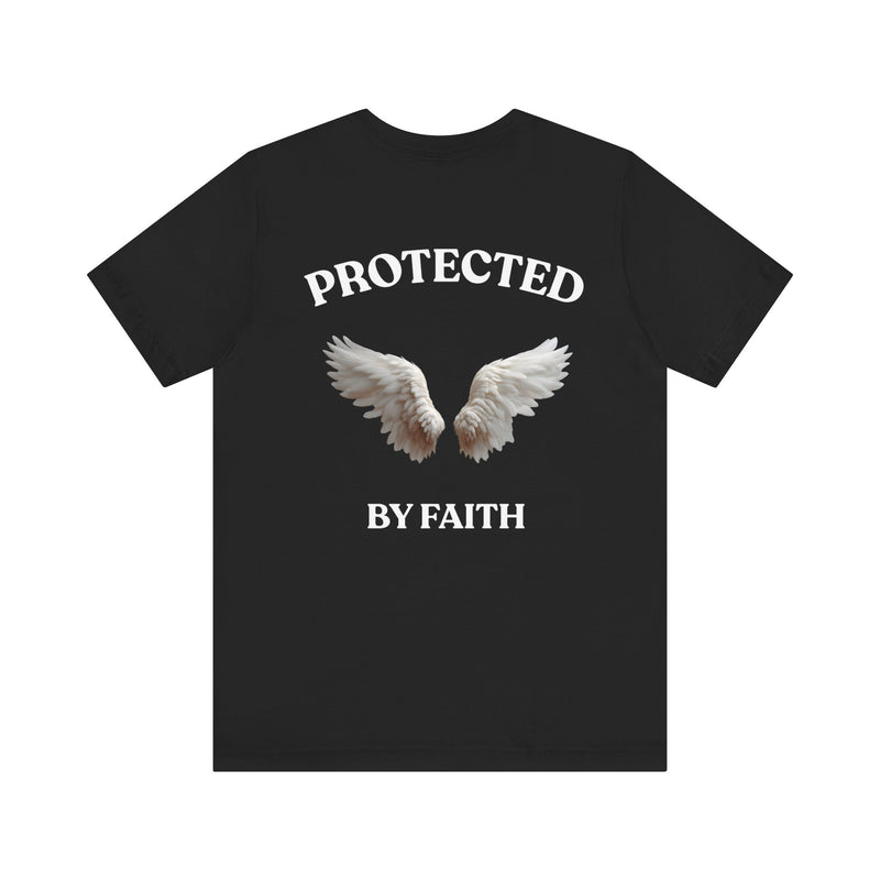 Protected by Faith Tee – Christian Angel Wings Shirt
