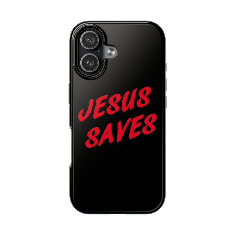 Jesus Saves Tough Phone Case - Christian Phone Cover for Protection, Faith-Based Gift, Inspirational Case, Customizable Design, [...]