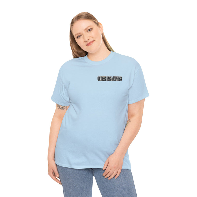 Jesus Graphic T-Shirt - Faith-Inspired Streetwear | Christian Cross Tee with Front & Back Design | Religious Gift for Believers
