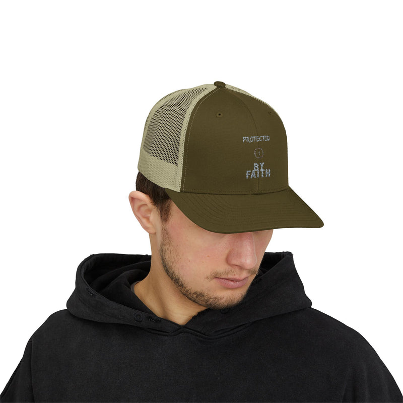 Protected by Faith – Christian Trucker Hat