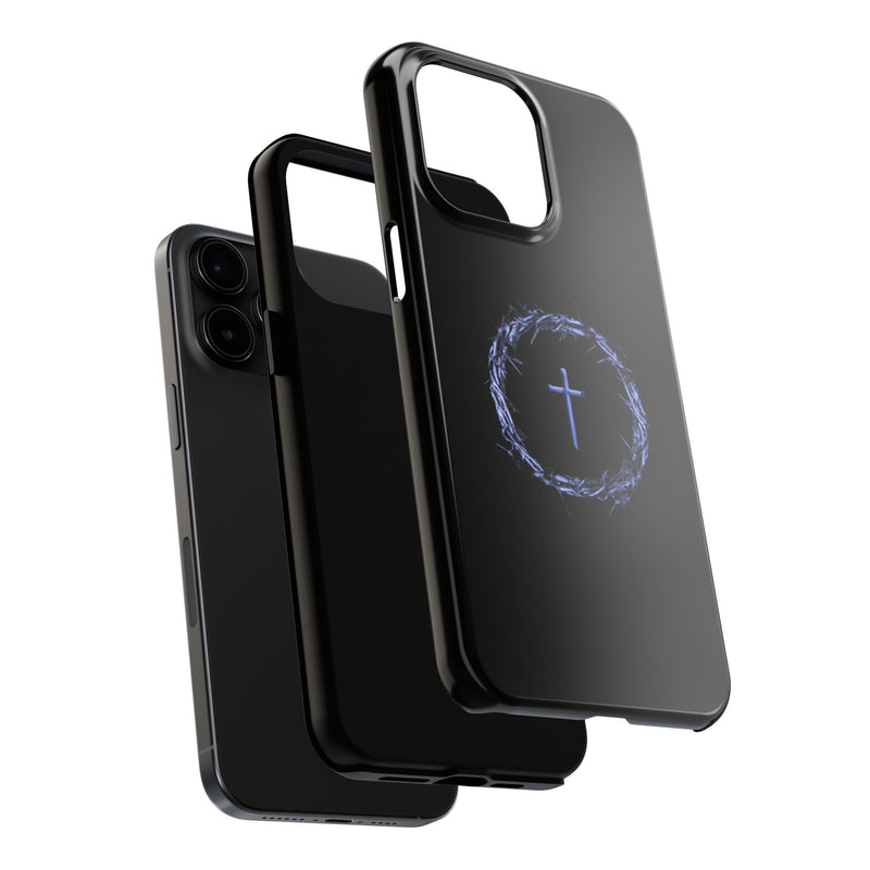 Crown of Thorns Cross Phone Case – Faith in Every Detail