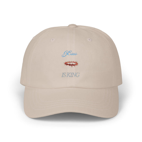 Classic Dad Cap - Jesus is King, Casual Hat, Religious Gift, Unisex Style, Everyday Wear, Faith-Based Accessory