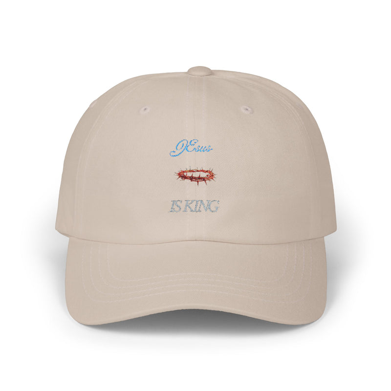 Classic Dad Cap - Jesus is King, Casual Hat, Religious Gift, Unisex Style, Everyday Wear, Faith-Based Accessory