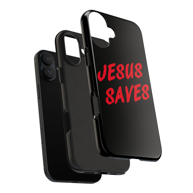 Jesus Saves Tough Phone Case - Christian Phone Cover for Protection, Faith-Based Gift, Inspirational Case, Customizable Design, [...]