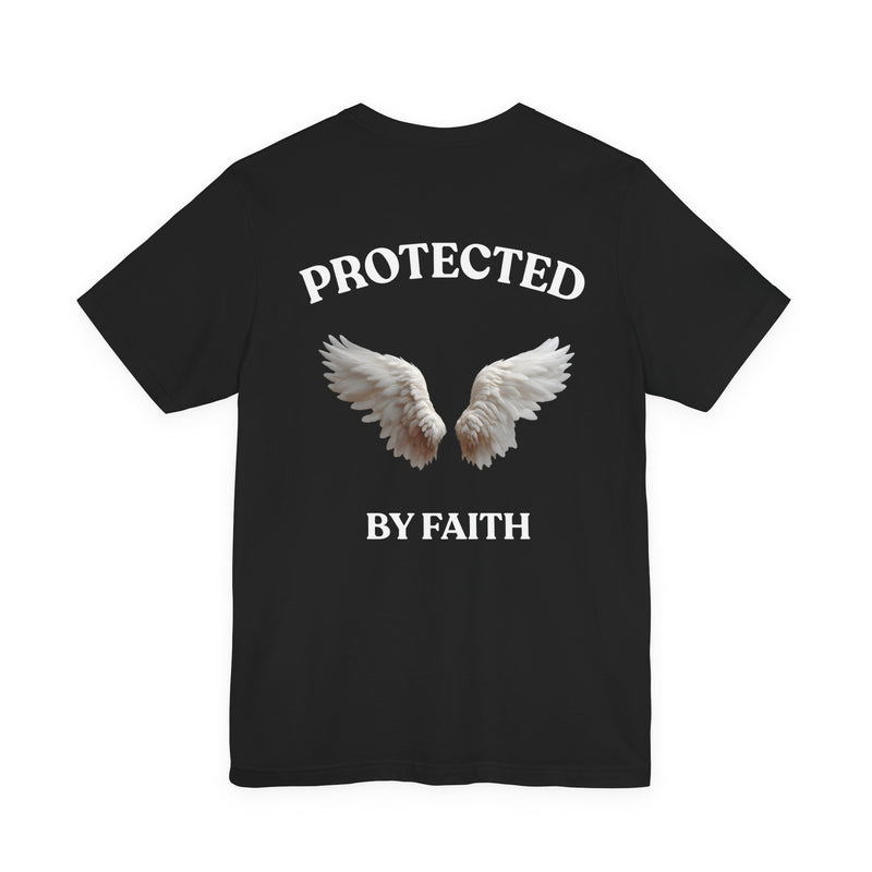 Protected by Faith Tee – Christian Angel Wings Shirt