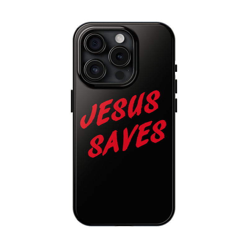 Jesus Saves Tough Phone Case - Christian Phone Cover for Protection, Faith-Based Gift, Inspirational Case, Customizable Design, [...]