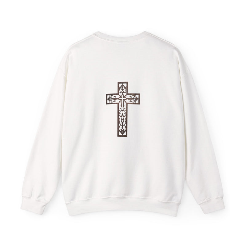 Cross Pattern Faith Crewneck