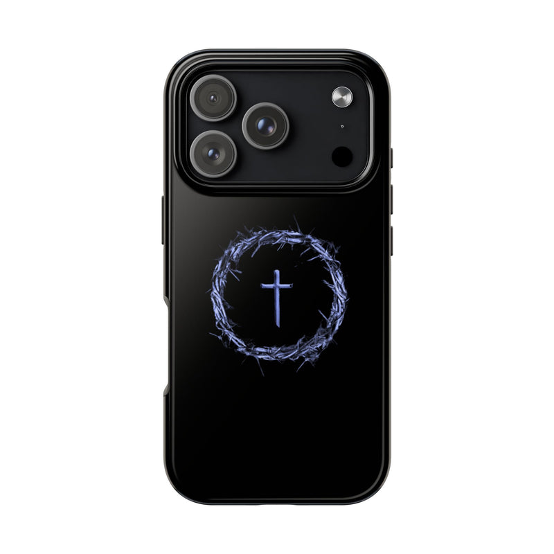 Crown of Thorns Cross Phone Case – Faith in Every Detail