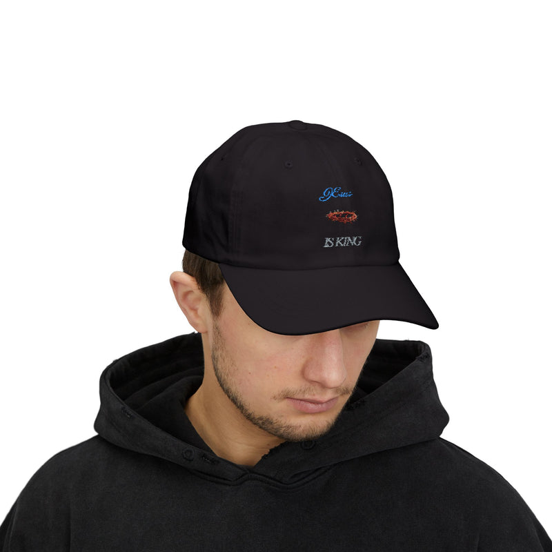 Classic Dad Cap - Jesus is King, Casual Hat, Religious Gift, Unisex Style, Everyday Wear, Faith-Based Accessory