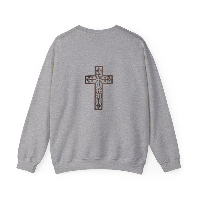 Cross Pattern Faith Crewneck