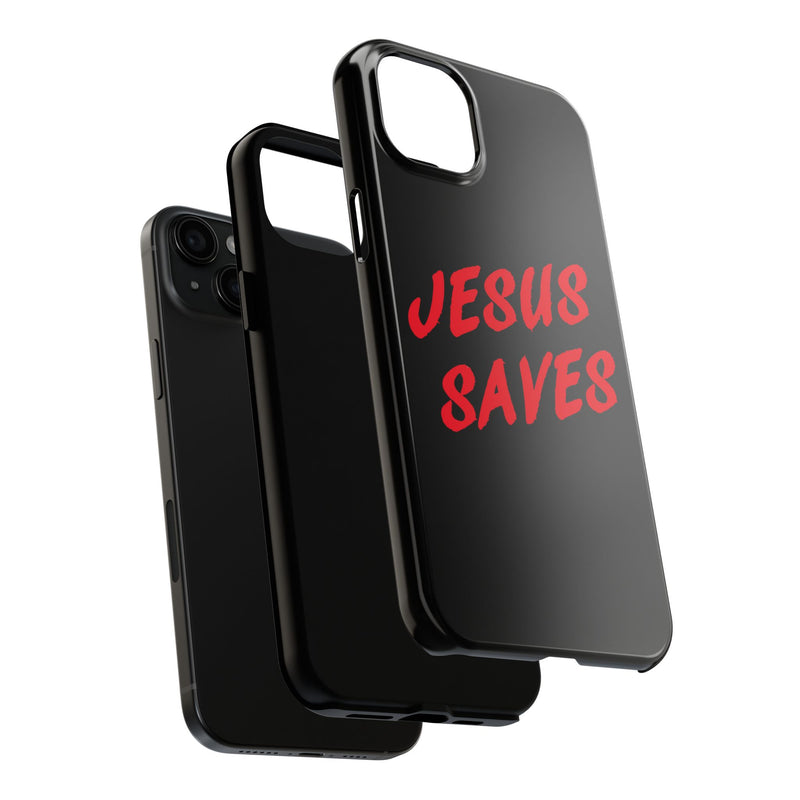Jesus Saves Tough Phone Case - Christian Phone Cover for Protection, Faith-Based Gift, Inspirational Case, Customizable Design, [...]