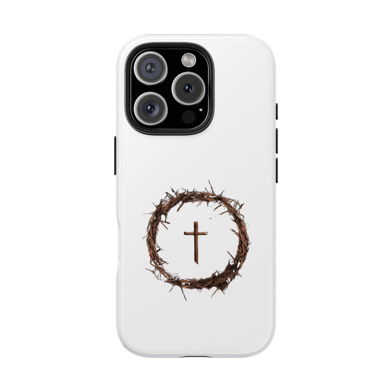Crown of Thorns Cross Phone Case – Faith and Protection Combined