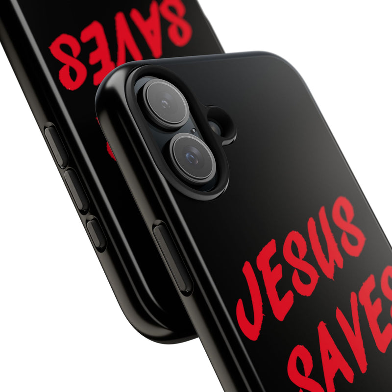 Jesus Saves Tough Phone Case - Christian Phone Cover for Protection, Faith-Based Gift, Inspirational Case, Customizable Design, [...]