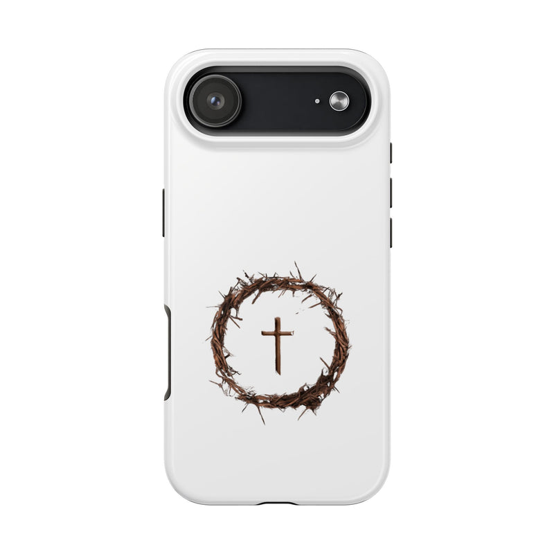 Crown of Thorns Cross Phone Case – Faith and Protection Combined