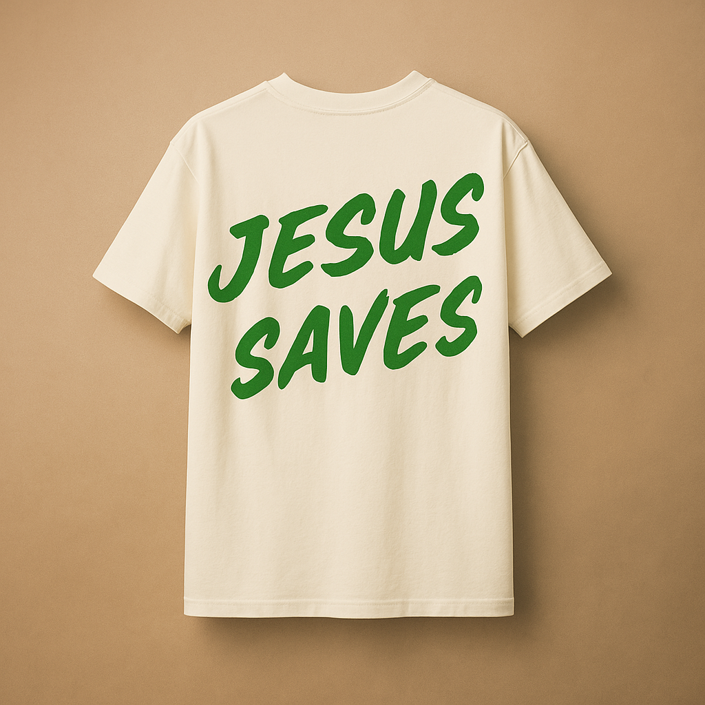 Jesus Saves T-Shirt – Bold Christian Streetwear | Faith Graphic Tee | Religious Gift for Believers